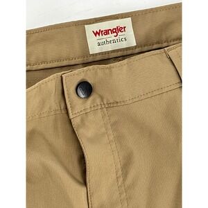 Wrangler Authentics Mens Cargo Pants Khaki  tag 36x30- length 31  Pocket Casual